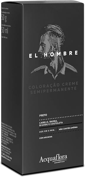 Acquaflora El Hombre Kit Coloração em Creme Semipermanente, Preto