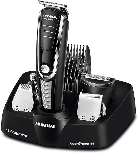 MONDIAL Aparador de Pelos Super Groom 11, Preto/Prata, Bivolt - BG-05