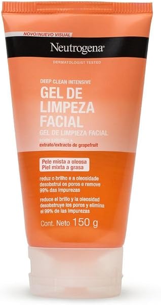 Neutrogena Deep Clean Intensive Gel de Limpeza Facial, Grapefruit, 150g
