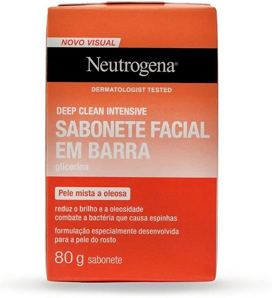 Neutrogena Deep Clean Intensive Sabonete Facial em Barra, 80g